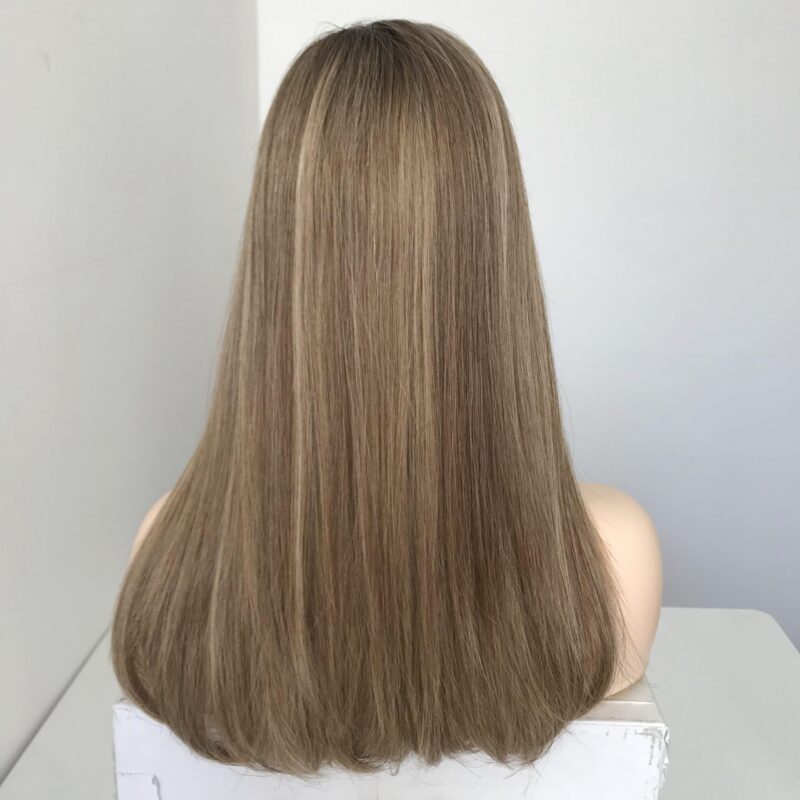 Vigrgin Hair natural dark color Lace Top wig - Image 2